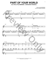 Part Of Your World piano sheet music cover